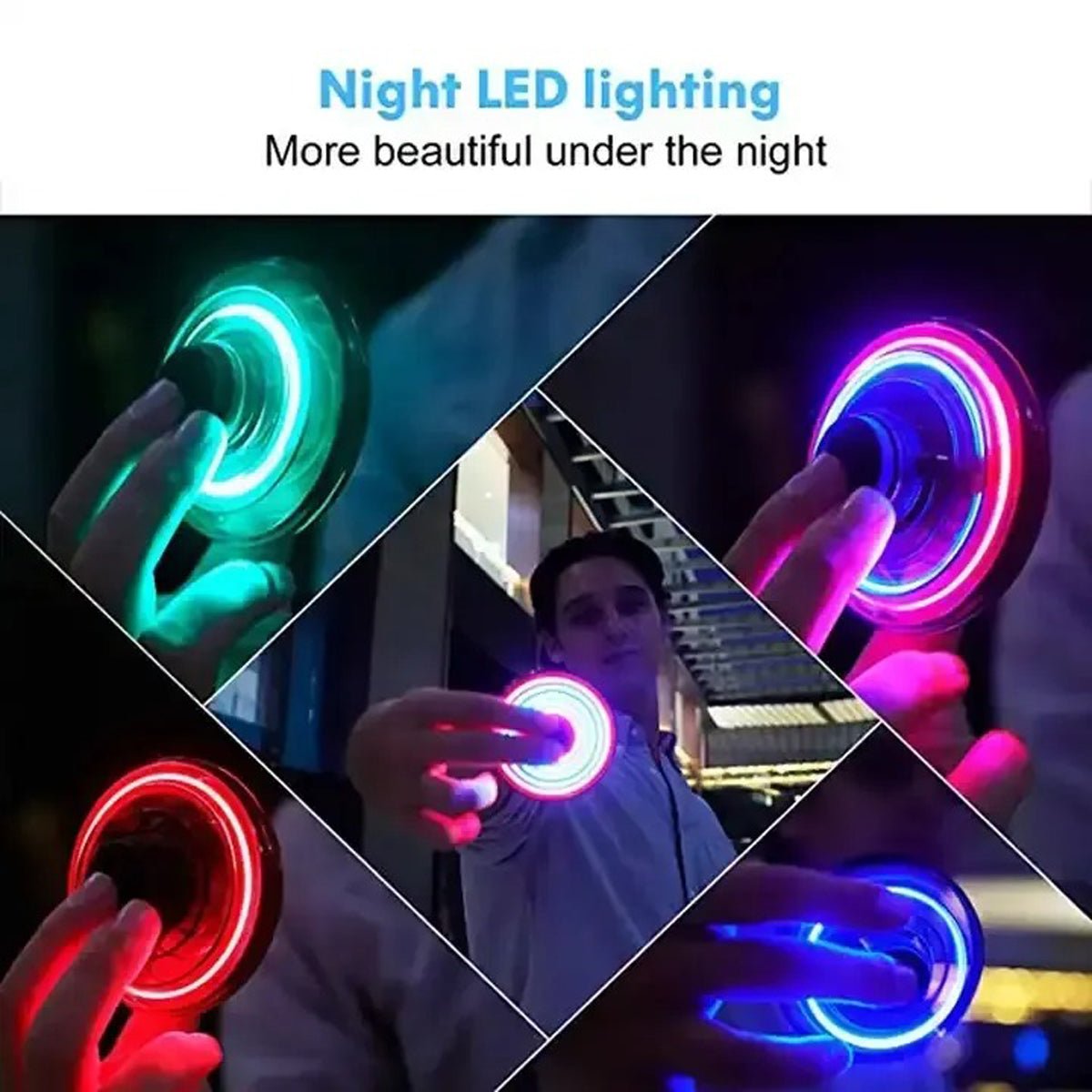 Flying Spinner Toy with LED Lights – Indoor & Outdoor Fun