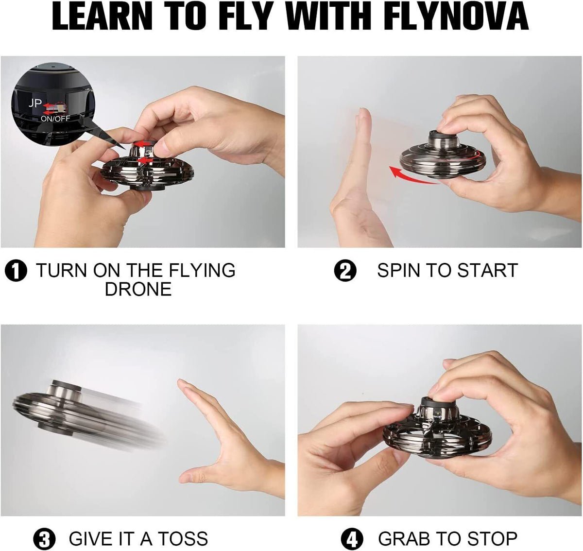 Flying Spinner Toy with LED Lights – Indoor & Outdoor Fun