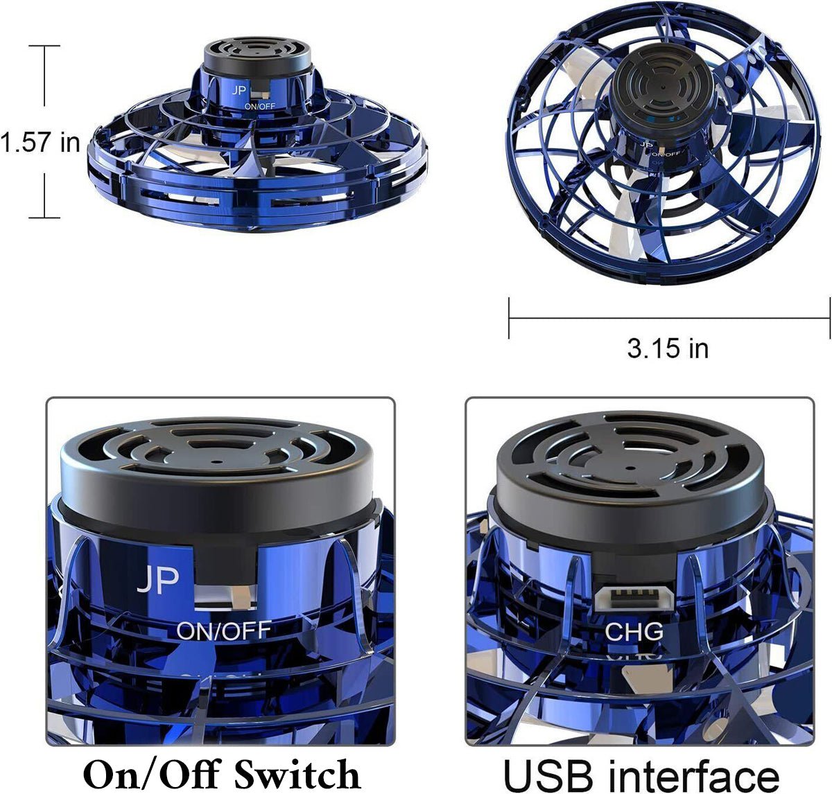 Flying Spinner Toy with LED Lights – Indoor & Outdoor Fun